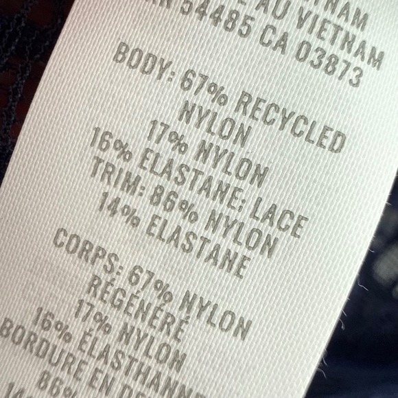 NWT Aerie Navy Blue Show Off Paisley Lace Padded Plunge Tank Top Large - Picture 6 of 7